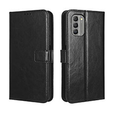 Custodia Portafoglio In Pelle Cover con Supporto BY5 per Nokia G400 5G Nero