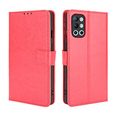 Custodia Portafoglio In Pelle Cover con Supporto BY5 per OnePlus 9R 5G Rosso