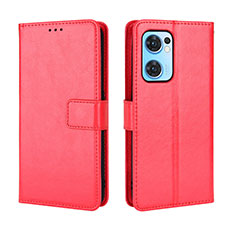 Custodia Portafoglio In Pelle Cover con Supporto BY5 per OnePlus Nord CE 2 5G Rosso