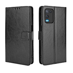 Custodia Portafoglio In Pelle Cover con Supporto BY5 per Oppo A54 4G Nero