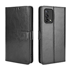 Custodia Portafoglio In Pelle Cover con Supporto BY5 per Oppo A95 4G Nero