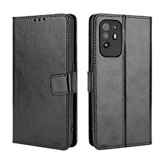 Custodia Portafoglio In Pelle Cover con Supporto BY5 per Oppo A95 5G Nero