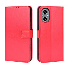 Custodia Portafoglio In Pelle Cover con Supporto BY5 per Oppo F21s Pro 5G Rosso