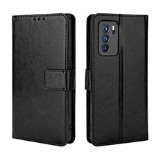 Custodia Portafoglio In Pelle Cover con Supporto BY5 per Oppo Reno6 Pro 5G India Nero