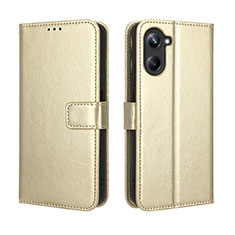 Custodia Portafoglio In Pelle Cover con Supporto BY5 per Realme 10 4G Oro