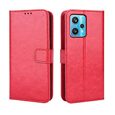 Custodia Portafoglio In Pelle Cover con Supporto BY5 per Realme 9 4G Rosso