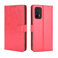 Custodia Portafoglio In Pelle Cover con Supporto BY5 per Realme GT 5G Rosso