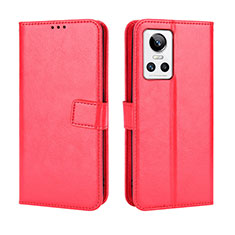 Custodia Portafoglio In Pelle Cover con Supporto BY5 per Realme GT Neo3 5G Rosso