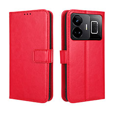 Custodia Portafoglio In Pelle Cover con Supporto BY5 per Realme GT Neo5 240W 5G Rosso