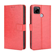 Custodia Portafoglio In Pelle Cover con Supporto BY5 per Realme Narzo 20 Rosso