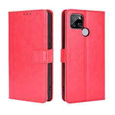 Custodia Portafoglio In Pelle Cover con Supporto BY5 per Realme V3 5G Rosso