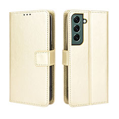 Custodia Portafoglio In Pelle Cover con Supporto BY5 per Samsung Galaxy S25 5G Oro