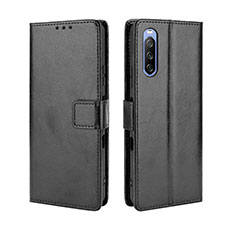 Custodia Portafoglio In Pelle Cover con Supporto BY5 per Sony Xperia 10 III SO-52B Nero