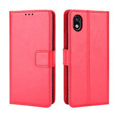 Custodia Portafoglio In Pelle Cover con Supporto BY5 per Sony Xperia Ace III SOG08 Rosso