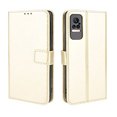 Custodia Portafoglio In Pelle Cover con Supporto BY5 per Xiaomi Civi 1S 5G Oro