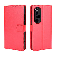 Custodia Portafoglio In Pelle Cover con Supporto BY5 per Xiaomi Mi 10S 5G Rosso