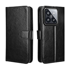 Custodia Portafoglio In Pelle Cover con Supporto BY5 per Xiaomi Mi 14 5G Nero