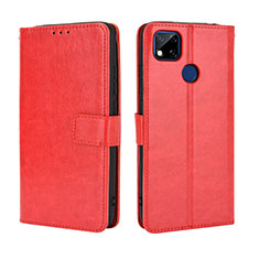 Custodia Portafoglio In Pelle Cover con Supporto BY5 per Xiaomi POCO C3 Rosso