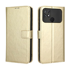 Custodia Portafoglio In Pelle Cover con Supporto BY5 per Xiaomi Poco C40 Oro