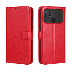 Custodia Portafoglio In Pelle Cover con Supporto BY5 per Xiaomi Poco C40 Rosso