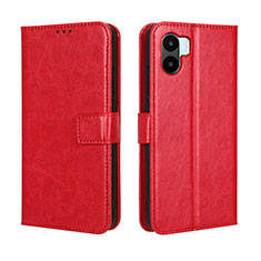 Custodia Portafoglio In Pelle Cover con Supporto BY5 per Xiaomi Poco C50 Rosso