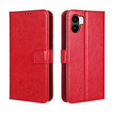 Custodia Portafoglio In Pelle Cover con Supporto BY5 per Xiaomi Poco C51 Rosso