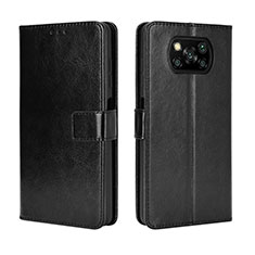 Custodia Portafoglio In Pelle Cover con Supporto BY5 per Xiaomi Poco X3 NFC Nero