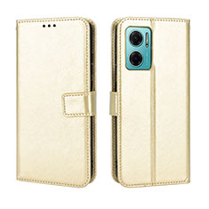 Custodia Portafoglio In Pelle Cover con Supporto BY5 per Xiaomi Redmi 10 Prime Plus 5G Oro