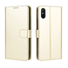 Custodia Portafoglio In Pelle Cover con Supporto BY5 per Xiaomi Redmi 9A Oro