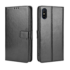 Custodia Portafoglio In Pelle Cover con Supporto BY5 per Xiaomi Redmi 9i Nero