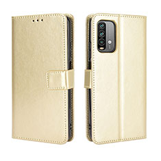 Custodia Portafoglio In Pelle Cover con Supporto BY5 per Xiaomi Redmi 9T 4G Oro