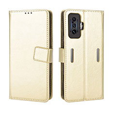 Custodia Portafoglio In Pelle Cover con Supporto BY5 per Xiaomi Redmi K50 Gaming AMG F1 5G Oro