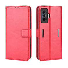 Custodia Portafoglio In Pelle Cover con Supporto BY5 per Xiaomi Redmi K50 Gaming AMG F1 5G Rosso