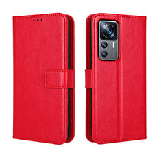 Custodia Portafoglio In Pelle Cover con Supporto BY5 per Xiaomi Redmi K50 Ultra 5G Rosso