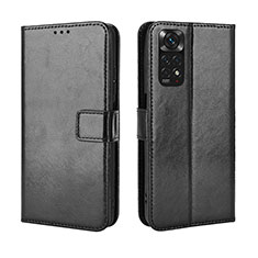 Custodia Portafoglio In Pelle Cover con Supporto BY5 per Xiaomi Redmi Note 11 4G (2022) Nero