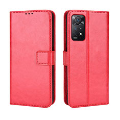 Custodia Portafoglio In Pelle Cover con Supporto BY5 per Xiaomi Redmi Note 11 Pro 4G Rosso
