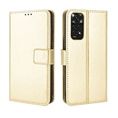 Custodia Portafoglio In Pelle Cover con Supporto BY5 per Xiaomi Redmi Note 11S 4G Oro