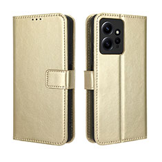 Custodia Portafoglio In Pelle Cover con Supporto BY5 per Xiaomi Redmi Note 12 4G Oro