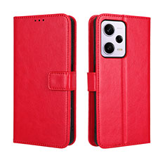 Custodia Portafoglio In Pelle Cover con Supporto BY5 per Xiaomi Redmi Note 12 Explorer Rosso