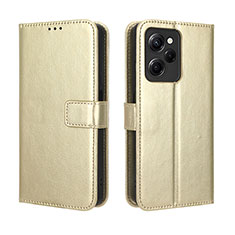 Custodia Portafoglio In Pelle Cover con Supporto BY5 per Xiaomi Redmi Note 12 Pro Speed 5G Oro