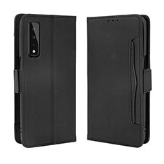 Custodia Portafoglio In Pelle Cover con Supporto BY6 per LG Stylo 7 Nero