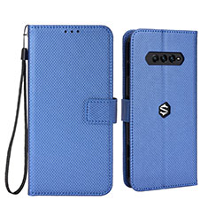 Custodia Portafoglio In Pelle Cover con Supporto BY6 per Xiaomi Black Shark 4 5G Blu