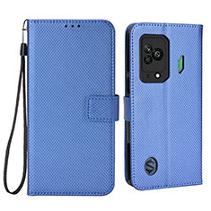 Custodia Portafoglio In Pelle Cover con Supporto BY6 per Xiaomi Black Shark 5 5G Blu