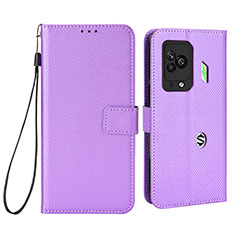 Custodia Portafoglio In Pelle Cover con Supporto BY6 per Xiaomi Black Shark 5 Pro 5G Viola