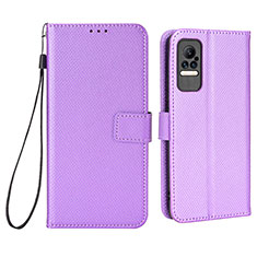 Custodia Portafoglio In Pelle Cover con Supporto BY6 per Xiaomi Civi 1S 5G Viola