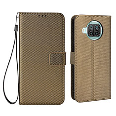 Custodia Portafoglio In Pelle Cover con Supporto BY6 per Xiaomi Mi 10i 5G Marrone