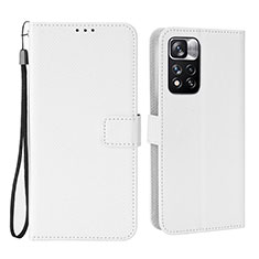 Custodia Portafoglio In Pelle Cover con Supporto BY6 per Xiaomi Mi 11i 5G (2022) Bianco