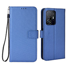 Custodia Portafoglio In Pelle Cover con Supporto BY6 per Xiaomi Mi 11T 5G Blu