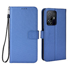 Custodia Portafoglio In Pelle Cover con Supporto BY6 per Xiaomi Mi 11T Pro 5G Blu