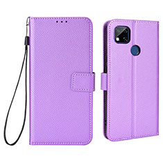 Custodia Portafoglio In Pelle Cover con Supporto BY6 per Xiaomi POCO C3 Viola